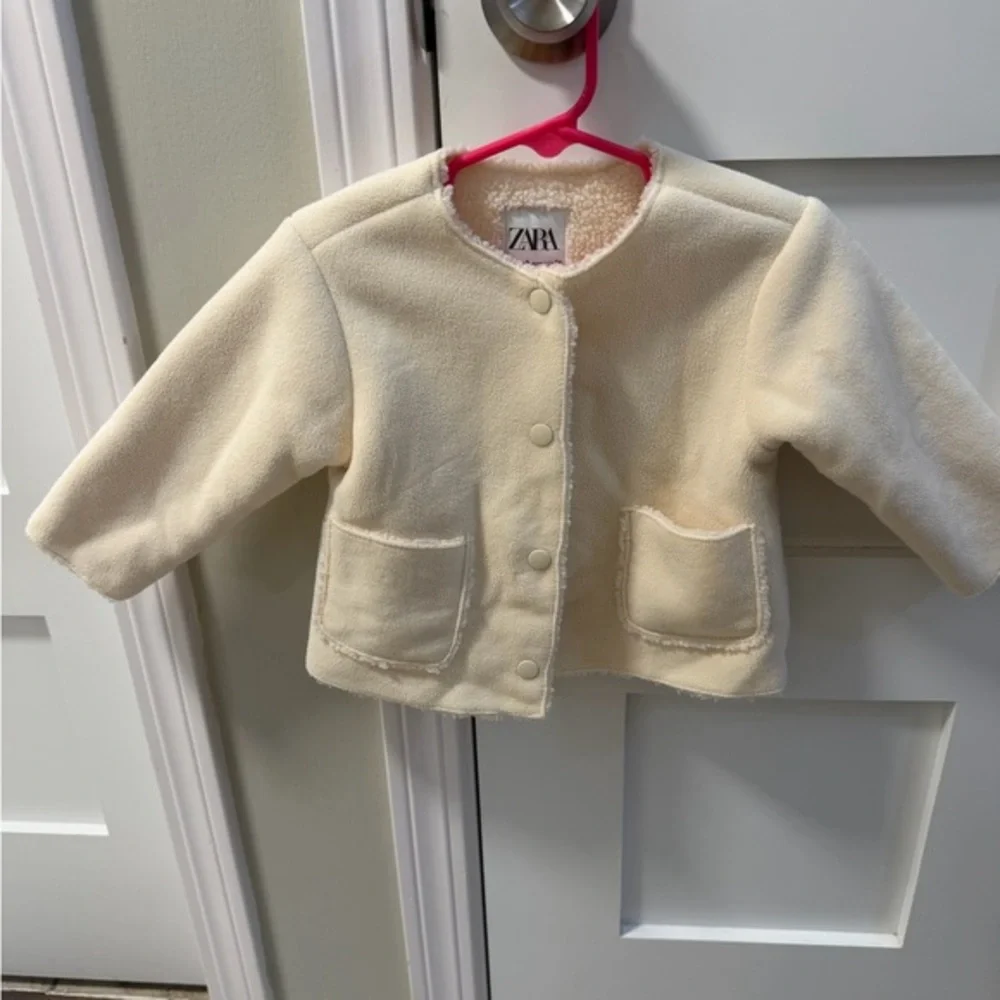 Zara Cream Kids Fleece Jacket